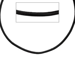 2mm Lederkette Lederband, schwarz, Karabiner 925 Silber, Unisex, 70cm