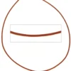 2mm Lederschnur Lederkette aus orangenem Leder Lederschmuck, 100cm