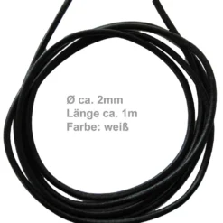 2mm Lederschnur Lederkette aus weißem Leder Lederschmuck, 100cm