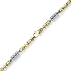 7mm Monte Carlo Armband aus 585 Gold Gelbgold Weißgold massiv bicolor 21cm