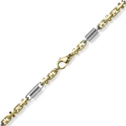 8,5mm Monte Carlo Armband aus 750 Gold Gelbgold Weißgold massiv bicolor 22cm