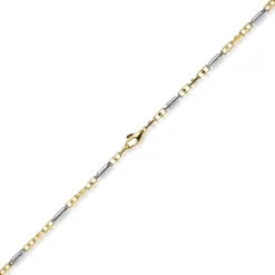 2,5mm Monte Carlo Kette Halskette aus 585 Gold Gelbgold Weißgold massiv 55cm