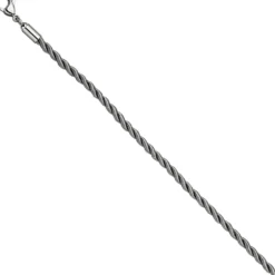 2,9mm Nylonkordel graue Kette aus Edelstahl Halsschmuck, 50cm