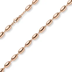 6,5mm Oliven-Kette Halskette Collier aus 585 Gold Rotgold glänzend 45cm