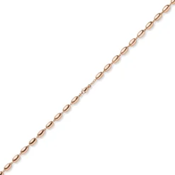 6,5mm Oliven-Kette Halskette Collier aus 585 Gold Rotgold glänzend 45cm