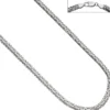 7mm ovale Königskette Kette Collier Halskette Halsschmuck aus 925 Silber, 45cm