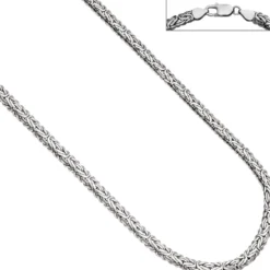 7mm ovale Königskette Kette Collier Halskette Halsschmuck aus 925 Silber, 45cm