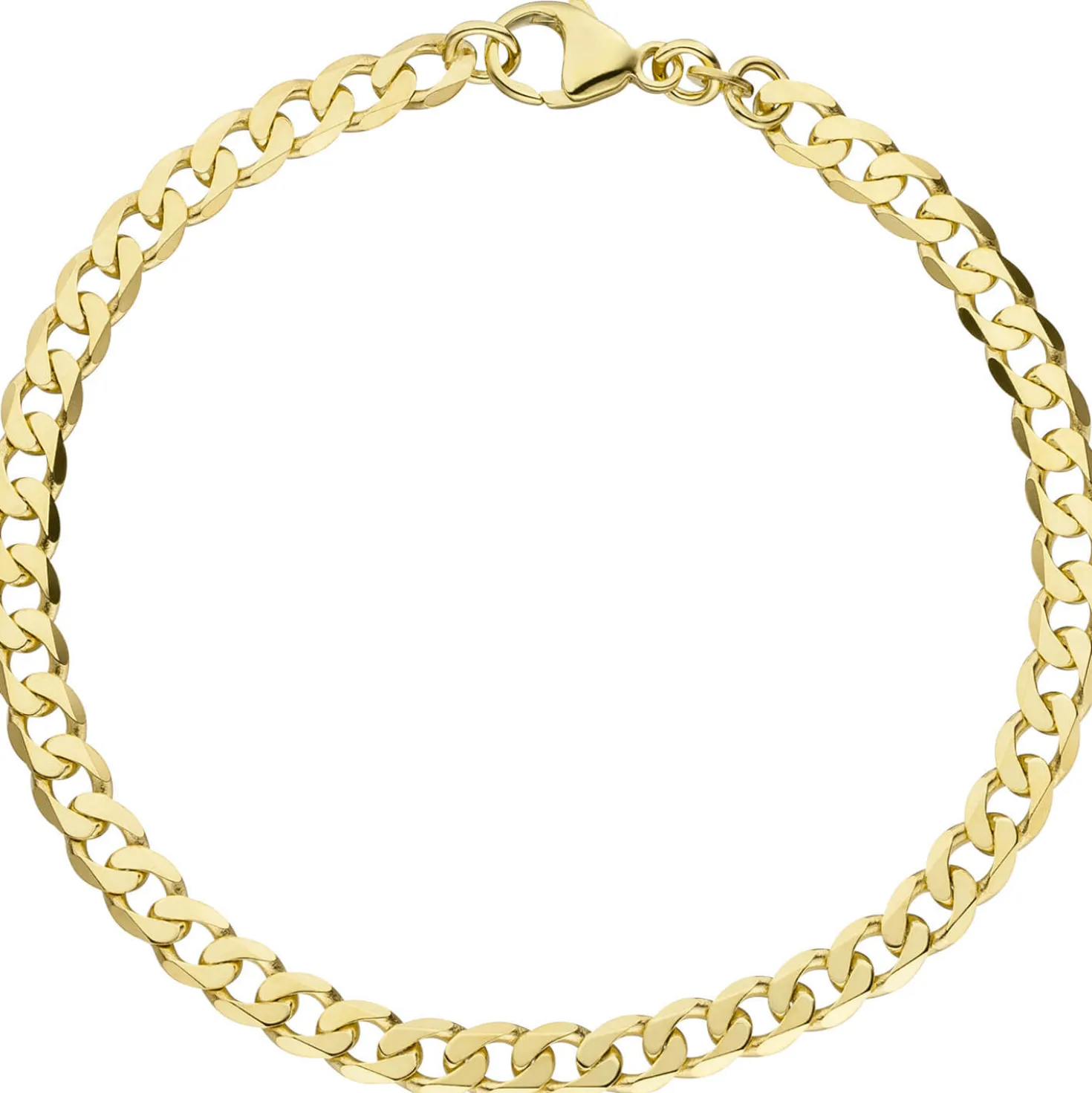 4,6mm Panzerarmband Armband Armschmuck aus 333 Gold Gelbgold 21cm