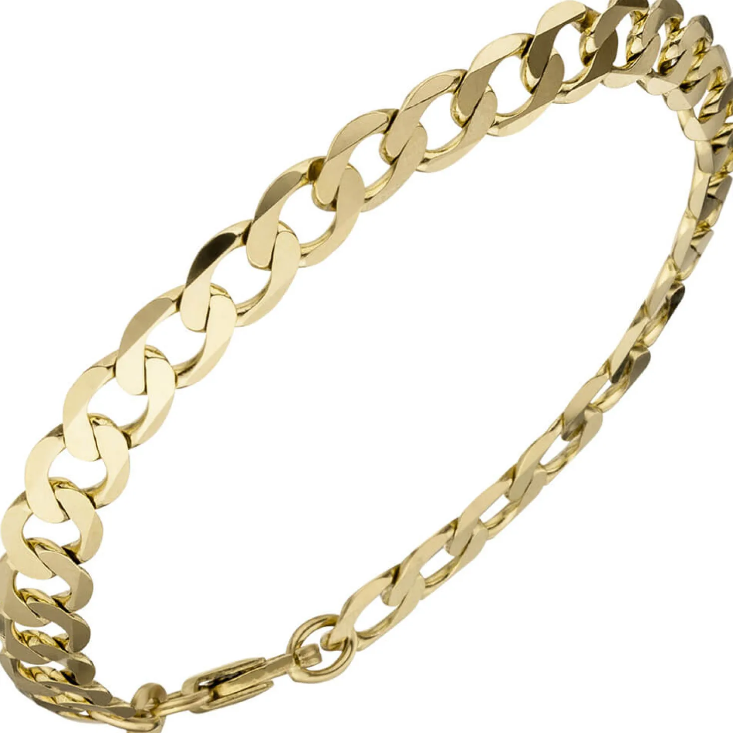 6,6mm Panzerarmband Armband Armkette Armschmuck aus 333 Gold Gelbgold 19cm