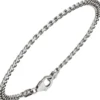 3,6mm Panzerarmband Armband Armkette aus 925 Silber rhodiniert 19cm