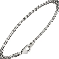 3,6mm Panzerarmband Armband Armkette aus 925 Silber rhodiniert 19cm