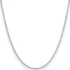 1,4mm Panzerkette Collier Halskette aus 750 Gold Weißgold 45cm mit Zwischenöse