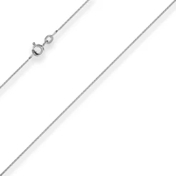 0,8mm Panzerkette Collier Halskette aus 585 Gold Weißgold 42cm