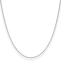 0,8mm Panzerkette Collier Halskette aus 585 Gold Weißgold 42cm