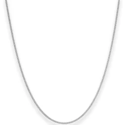 1,4mm Panzerkette Collier Halskette aus 585 Gold Weißgold 42cm mit Zwischenöse