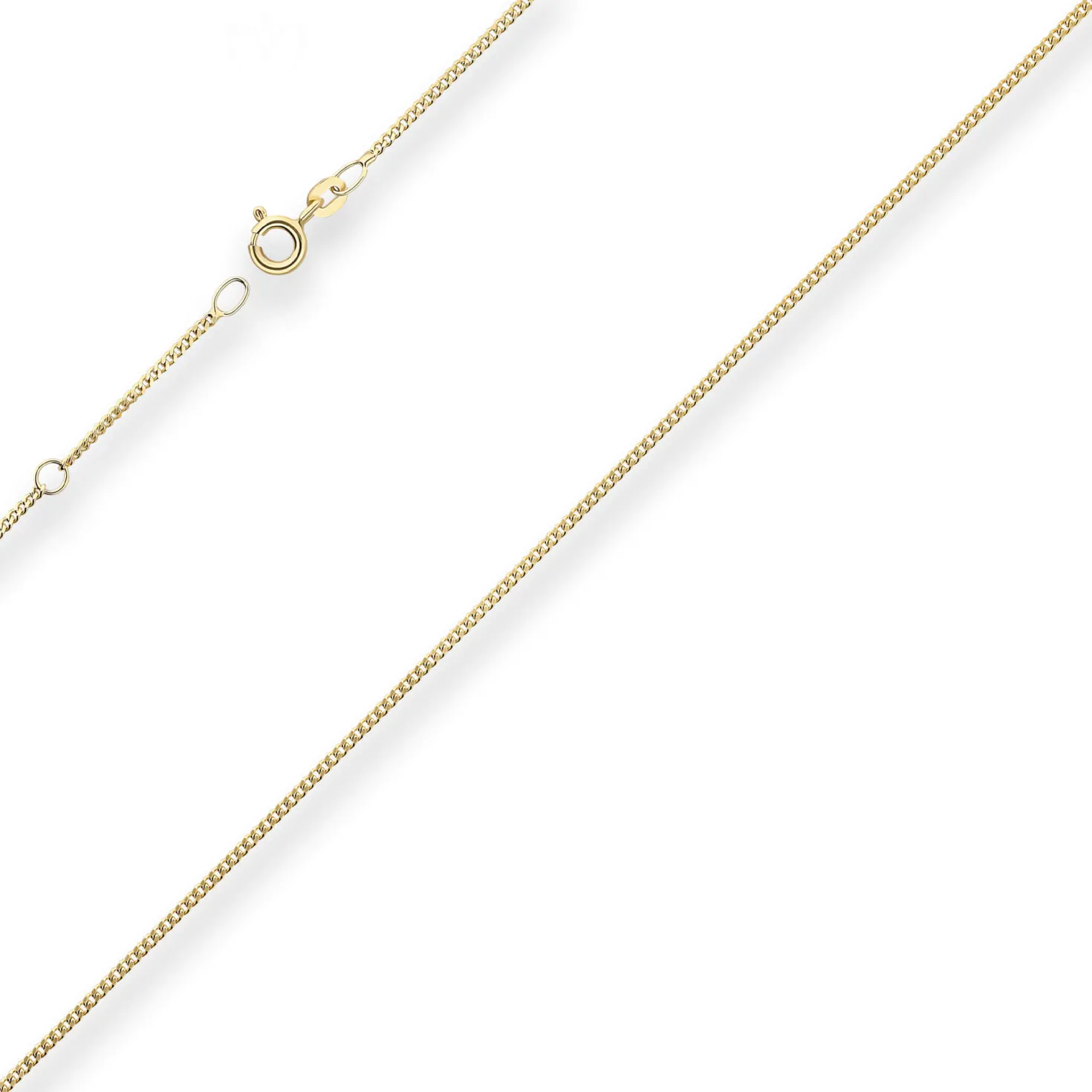 1,4mm Panzerkette Collier Halskette aus 333 Gold Gelbgold 50cm mit Zwischenöse