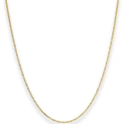 1,4mm Panzerkette Collier Halskette aus 333 Gold Gelbgold 38cm mit Zwischenöse