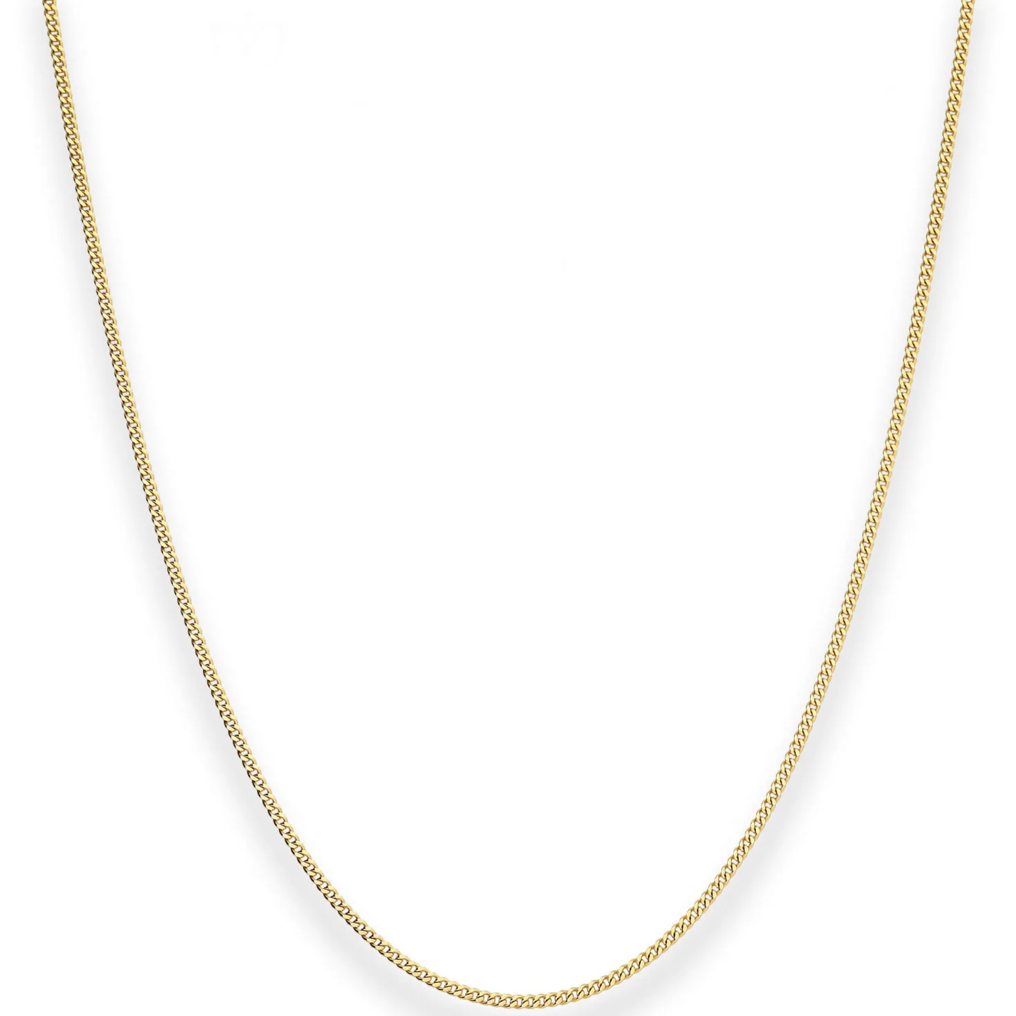 1,4mm Panzerkette Collier Halskette aus 333 Gold Gelbgold 38cm mit Zwischenöse