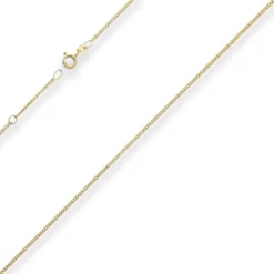 1,4mm Panzerkette Collier Halskette aus 333 Gold Gelbgold 36cm mit Zwischenöse