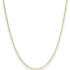 1,4mm Panzerkette Collier Halskette aus 585 Gold Gelbgold 42cm mit Zwischenöse