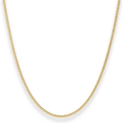 1,7mm Panzerkette Collier Halskette aus 585 Gold Gelbgold 38cm mit Zwischenöse