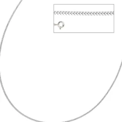 1,7mm Panzerkette Collier Halskette 925 Silber glänzend Damen, 36cm