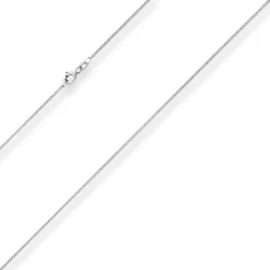 1,1mm Panzerkette Goldkette Collier Halskette aus 585 Gold Weißgold 40cm