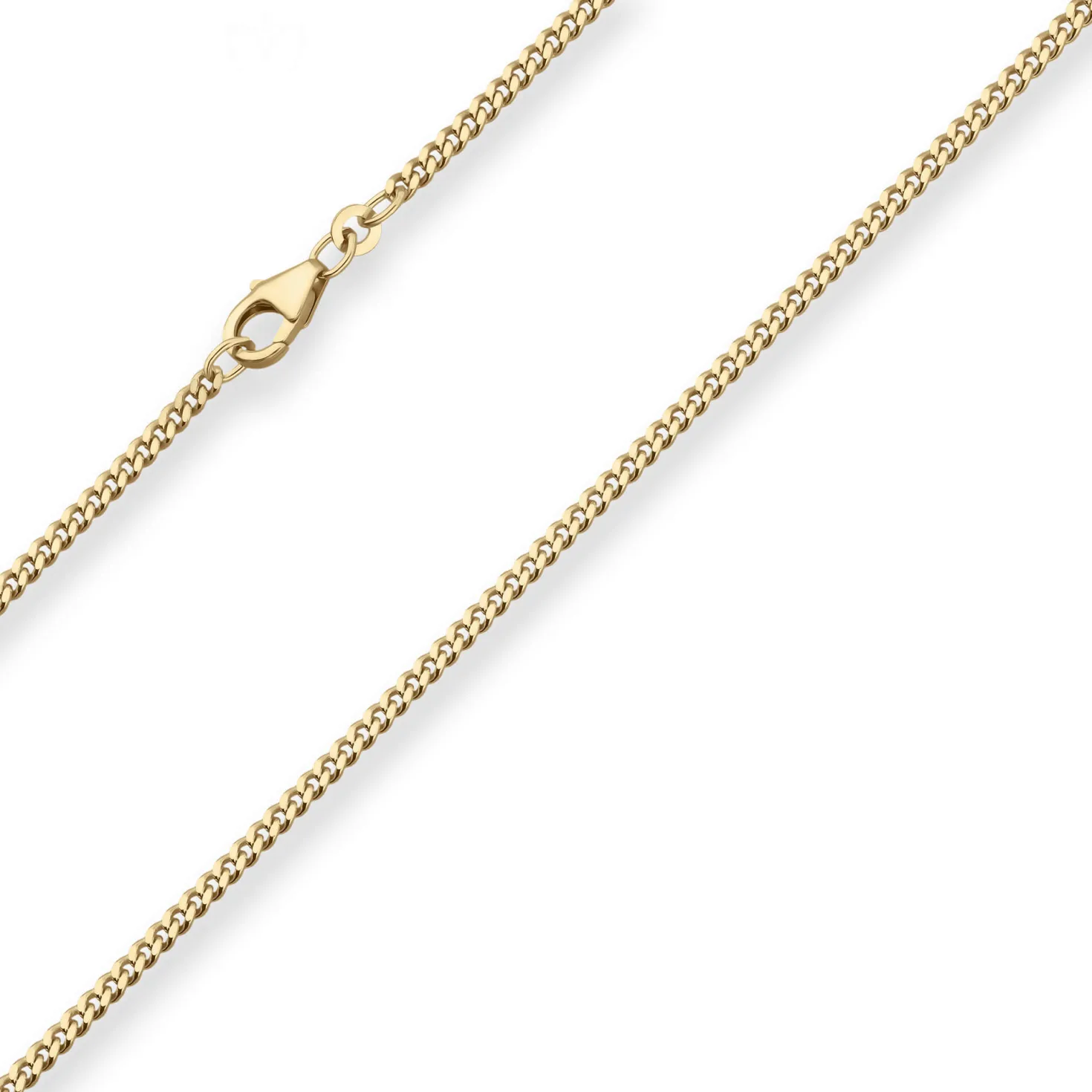 2,4mm Panzerkette Goldkette Collier Halskette aus 750 Gold Gelbgold 45cm