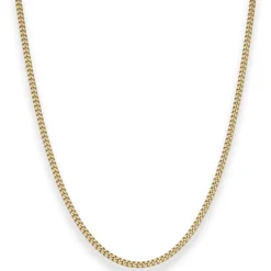 2,4mm Panzerkette Goldkette Collier Halskette aus 750 Gold Gelbgold 45cm