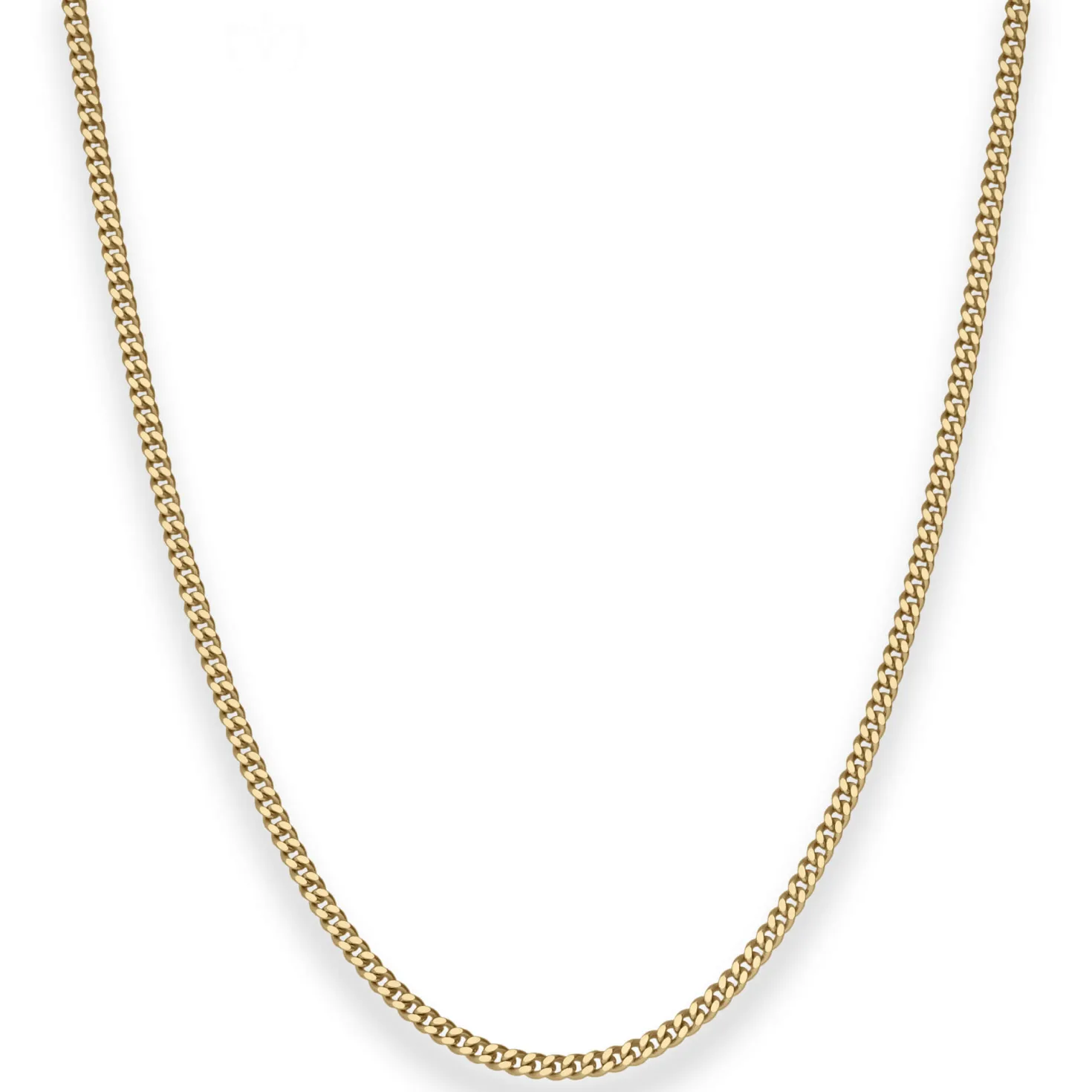 2,4mm Panzerkette Goldkette Collier Halskette aus 750 Gold Gelbgold 45cm
