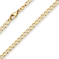 4,4mm Panzerkette Goldkette Collier Halskette aus 750 Gold Gelbgold 60cm