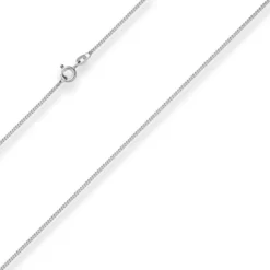 1,2mm Panzerkette Goldkette Collier Halskette aus 585 Gold Weißgold 36cm
