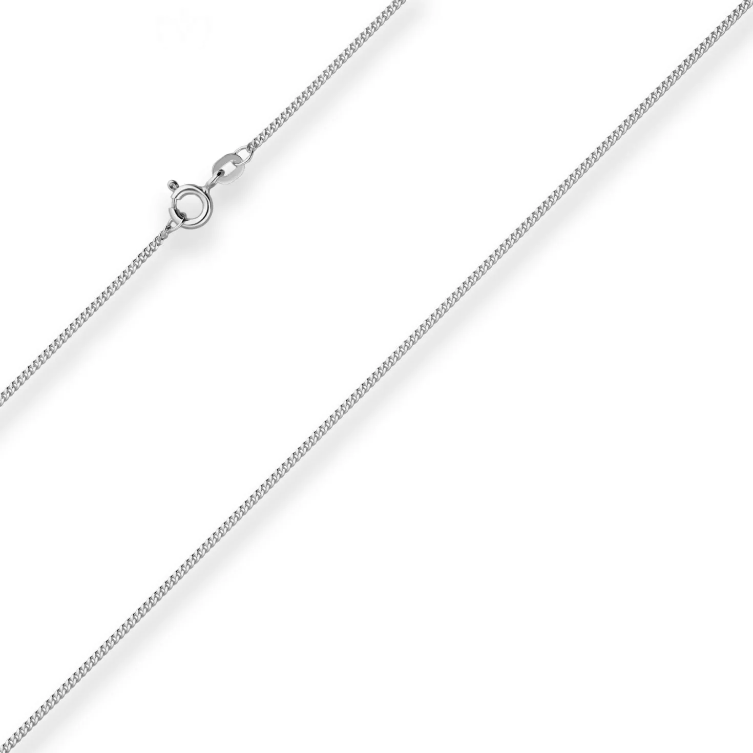 1,2mm Panzerkette Goldkette Collier Halskette aus 585 Gold Weißgold 36cm