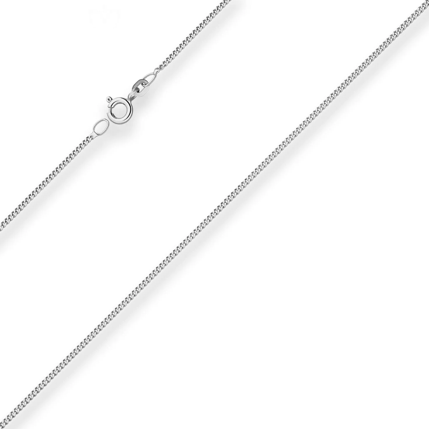 1,4mm Panzerkette Goldkette Collier Halskette aus 585 Gold Weißgold 50cm