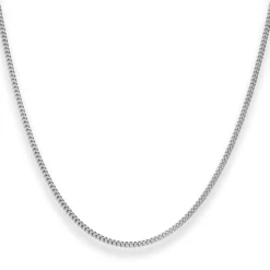 1,7mm Panzerkette Goldkette Collier Halskette aus 750 Gold Weißgold 42cm