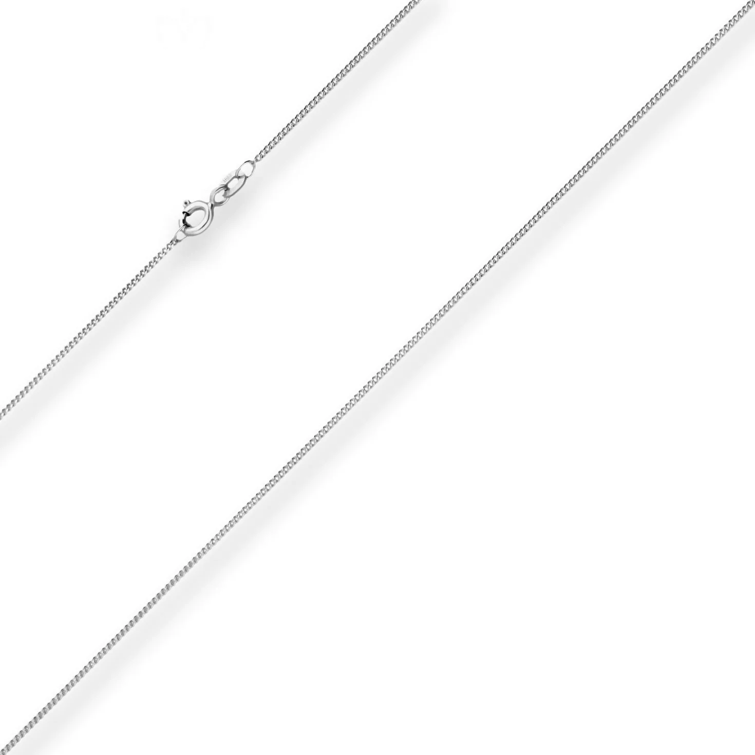 1,1mm Panzerkette Goldkette Collier Halskette aus 585 Gold Weißgold 36cm