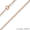 1,7mm Panzerkette Goldkette Collier Halskette aus 585 Gold Rotgold 50cm