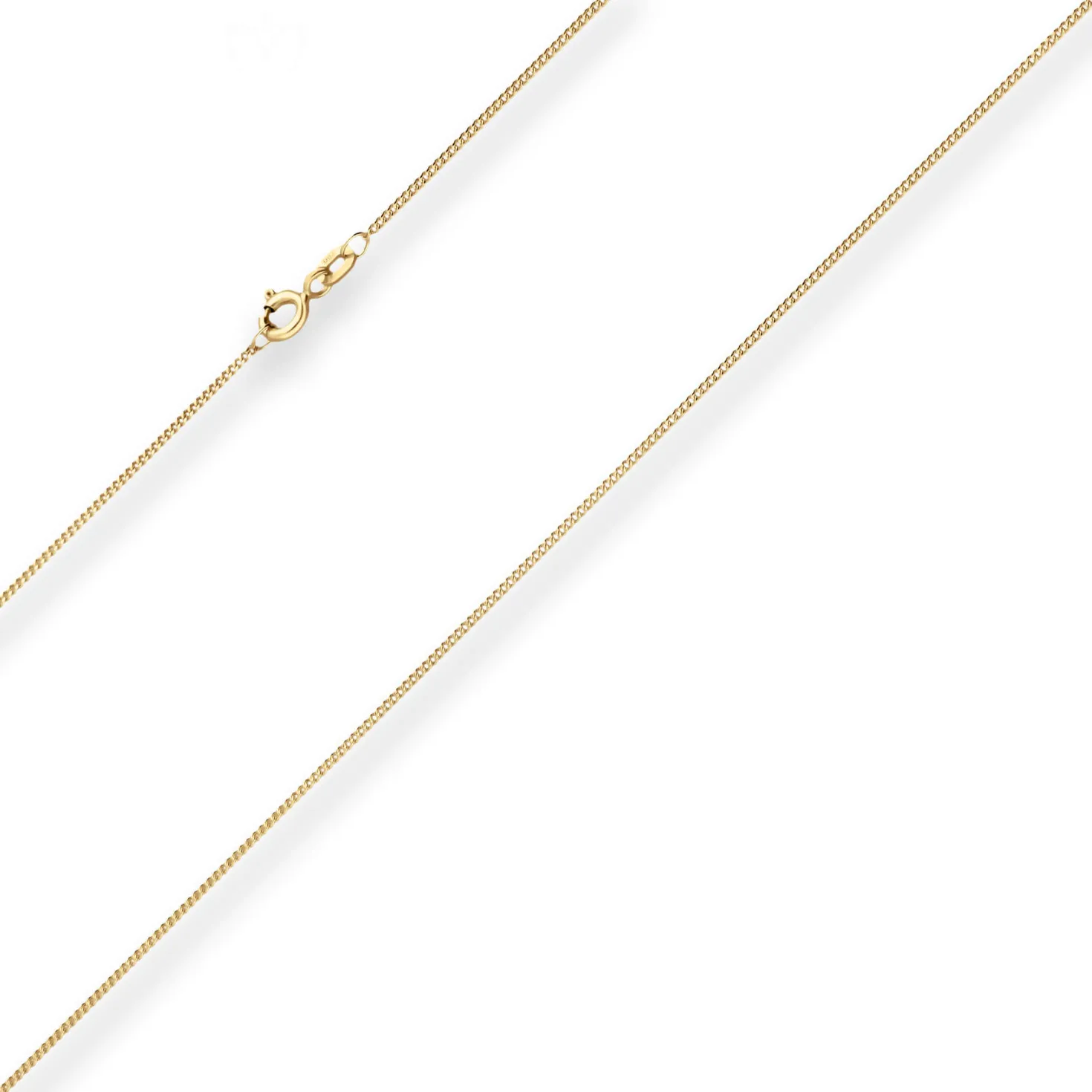 1,1mm Panzerkette Goldkette Collier Halskette aus 585 Gold Gelbgold 36cm