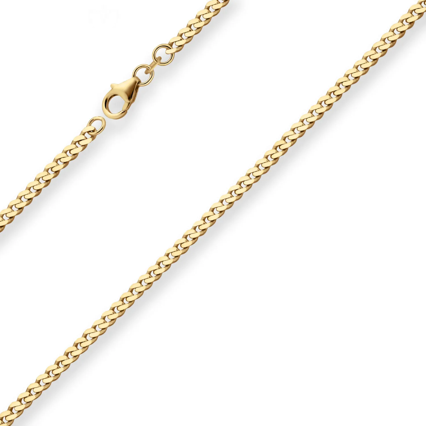 3,4mm Panzerkette Goldkette Collier Halskette aus 333 Gold Gelbgold 45cm