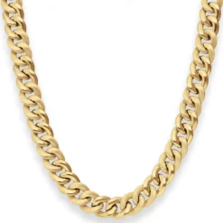 10mm Panzerkette Goldkette Collier Halskette aus 585 Gold Gelbgold 45cm