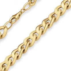 10mm Panzerkette Goldkette Collier Halskette aus 585 Gold Gelbgold 45cm