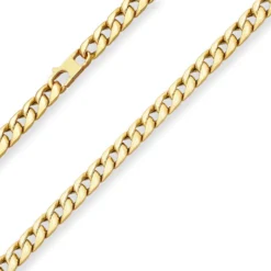 7,6mm Panzerkette Goldkette Collier Halskette aus 585 Gold Gelbgold 55cm