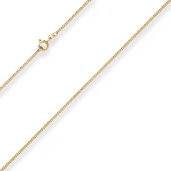 1,6mm Panzerkette Goldkette Collier Halskette aus 585 Gold Gelbgold 45cm