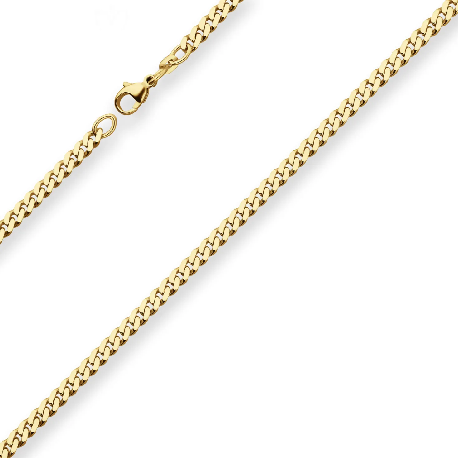 4,1mm Panzerkette Goldkette Collier Halskette aus 333 Gold Gelbgold 55cm