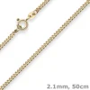 2,1mm Panzerkette Goldkette Collier Halskette aus 333 Gold Gelbgold 50cm