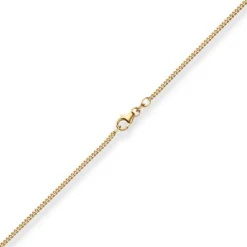 1,7mm Panzerkette Goldkette Collier Halskette aus 375 Gold Gelbgold 45cm