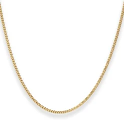 1,7mm Panzerkette Goldkette Collier Halskette aus 375 Gold Gelbgold 45cm
