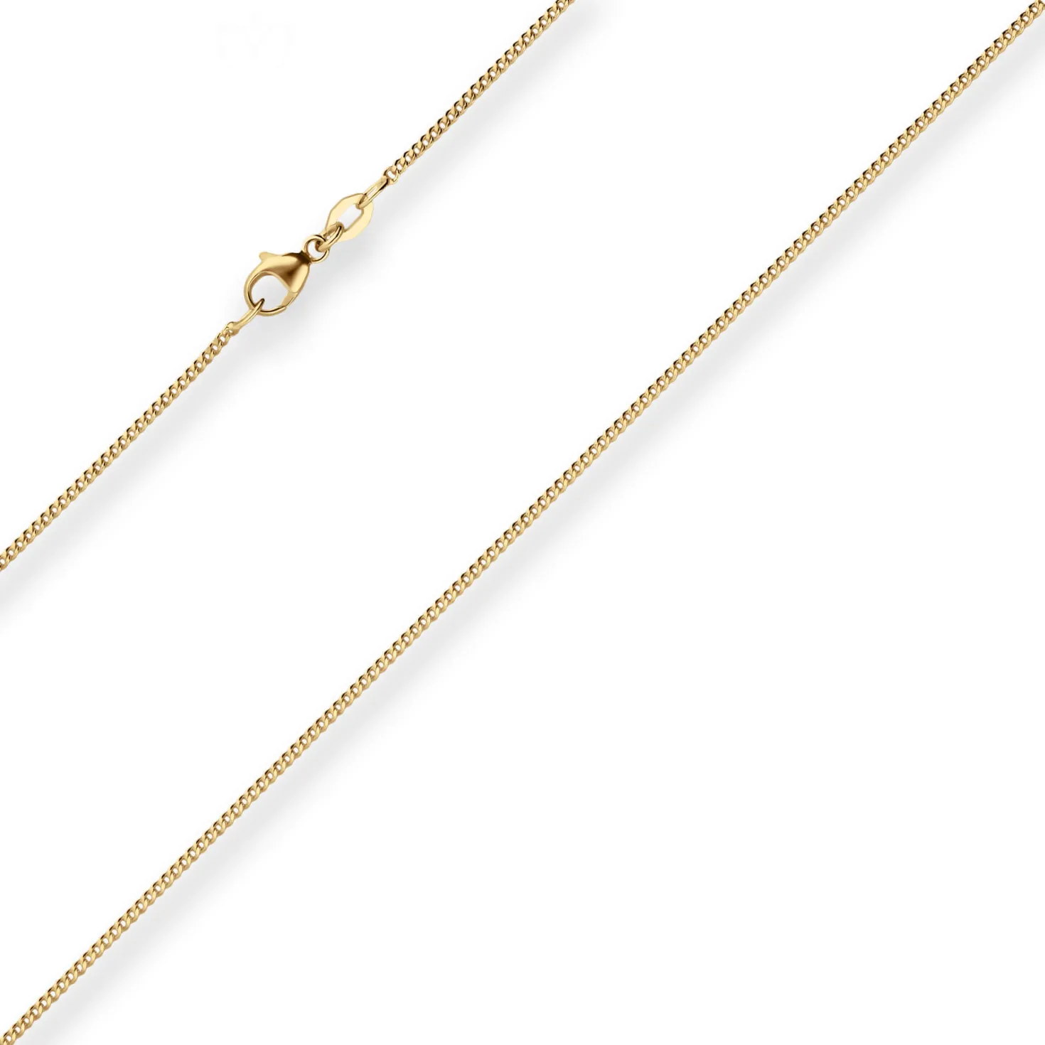 1,4mm Panzerkette Goldkette Collier Halskette aus 375 Gold Gelbgold 40cm