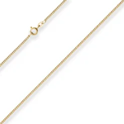 1,7mm Panzerkette Goldkette Collier Halskette aus 375 Gold Gelbgold 60cm