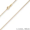 1,1mm Panzerkette Goldkette Collier Halskette aus 585 Gold Gelbgold 40cm
